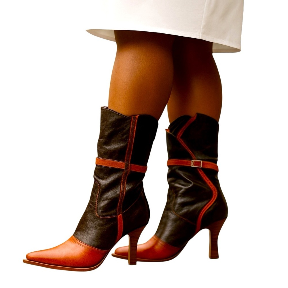 Stylish Black and Brown Women's Boots